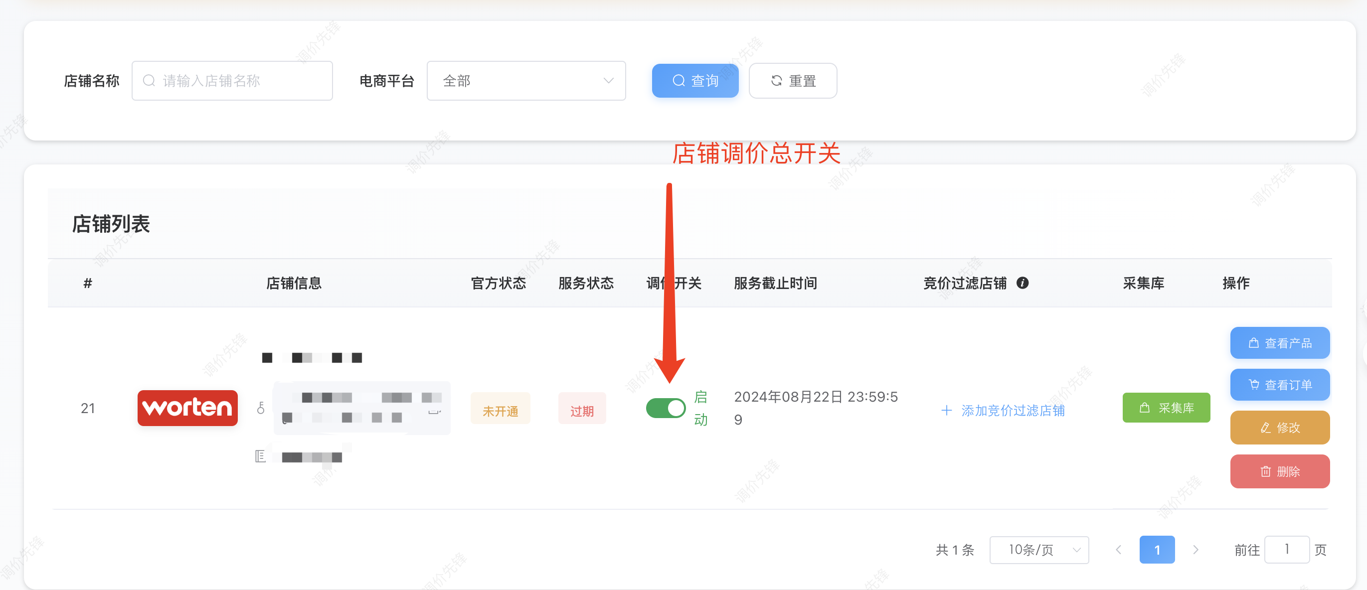 店铺列表